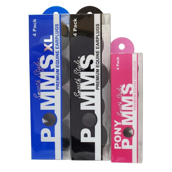 Equine Healthcare International POMMS Smooth Style Equine Ear Plugs BLACK PONY 4356-BK-P - main
